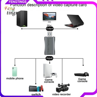 [Ft] อะแดปเตอร์การ์ดจับภาพวิดีโอ 4K USB 30 เป็น HDMI สําหรับ Windows Android Mac OS