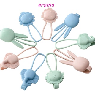 Aroma คลิปหนีบจุกนมหลอกเด็ก รูปกระต่าย สิงโต หลากสี ปรับได้