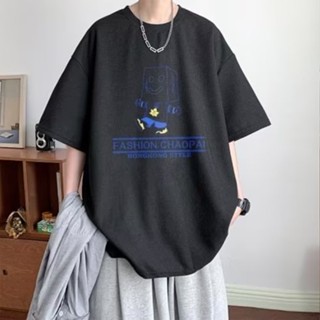 Leosoxs เสื้อยืดผู้ชาย เสื้อยืดชาย oversize คอกลม แขนสั้น แฟชั่นยอดนิยม Korean 2023NEW JUL1912