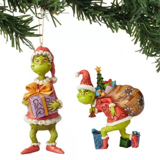 Christmas 3D Grinch Gift Tree Decoration Hanging Ornaments Resin Pendant
