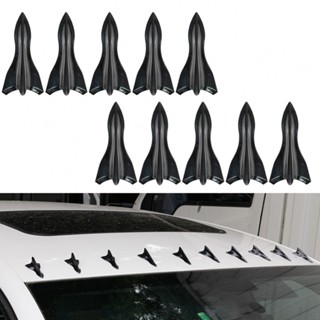 ⚡NEW 8⚡10Pcs-Black Fin Diffuser Vortex Generator Universal Car Roof Bumper Spoiler ABS