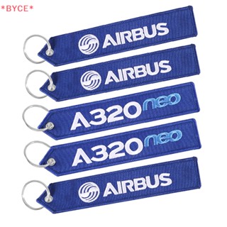 Byce&gt; พวงกุญแจ สายคล้องโทรศัพท์ แอร์บัส ปักลาย A320 มีซิป สําหรับห้อยกระเป๋า ของขวัญ 1 ชิ้น