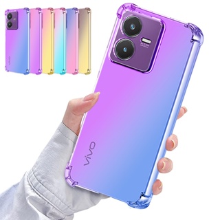 เคสโทรศัพท์ซิลิโคน TPU แบบนิ่ม ไล่โทนสีรุ้ง กันกระแทก สําหรับ Vivo V20 Pro V19 Neo V17 V15 V11 Pro