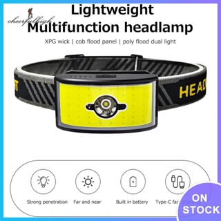 ✿Cheerfulhigh✿ ไฟฉาย LED COB ตรวจจับอัจฉริยะ 6 โหมด สําหรับตั้งแคมป์กลางแจ้ง ✿