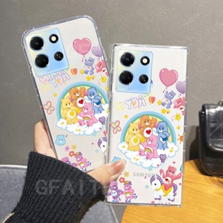 เคสโทรศัพท์มือถือใส แบบนิ่ม ลายการ์ตูนหมี สีรุ้ง สําหรับ Infinix NOTE 30 4G X6716 5G X6711 30 Pro X678B 30i X6716 30 VIP HOT 30i 30 Play Smart7 2023 Note30 Hot30