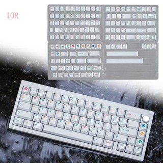 Ior ชุดปุ่มกดคีย์บอร์ด 140 คีย์ PBT ลายหน้ายิ้ม สีสันสดใส สําหรับคีย์บอร์ด Mechanical DIY GK61 64