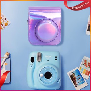 ❤ กระเป๋าใส่กล้อง หนัง PU แบบหมุนได้ สําหรับ Fujifilm Instax Mini 12 A