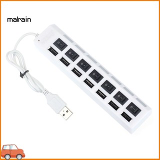 [Ma] อะแดปเตอร์ฮับแยก เปิด ปิด 7/4 พอร์ต USB 20 สําหรับ PC แล็ปท็อป PC