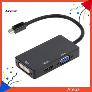 Are 3 in 1 อะแดปเตอร์สายเคเบิ้ล VGA DVI พอร์ตแสดงผล ขนาดเล็ก เป็น HDMI แบบพกพา