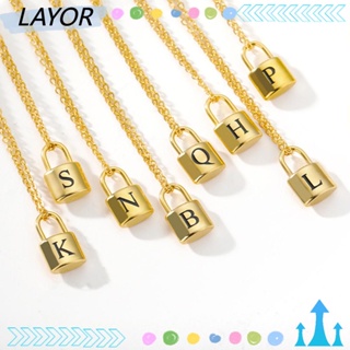 Layor สร้อยคอโซ่ จี้ตัวอักษรภาษาอังกฤษ A-Z 26 ตัว ของขวัญระดับไฮเอนด์ แฟชั่น