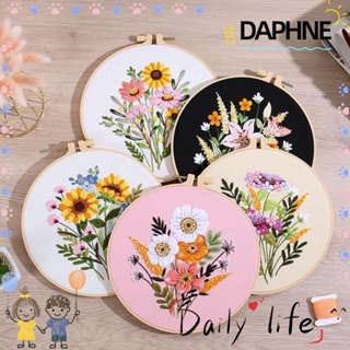 Daphne ชุดอุปกรณ์ปักครอสติชคริสตัล รูปดอกไม้ สําหรับตกแต่งบ้าน