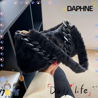 Daphne กระเป๋าถือ กระเป๋าสะพายไหล่ ผ้ากํามะหยี่ขนนิ่ม ขนาดใหญ่ จุของได้เยอะ สีพื้น สําหรับผู้หญิง