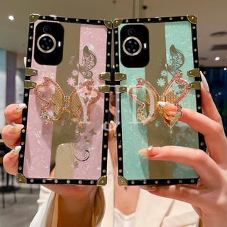 Yjd เคสโทรศัพท์มือถือ ขอบตรง กันกระแทก ลายผีเสื้อ ประดับเพชร สําหรับ Huawei Nova 11 Pro 11i Nova 11 Ultra