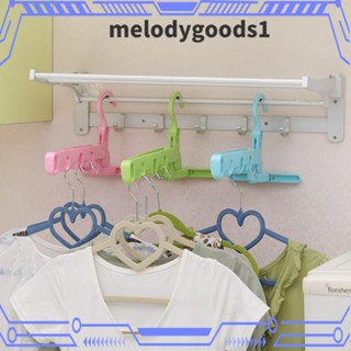 MELODYGOODS1 Melodygoods1 ไม้แขวนเสื้อ ไม้แขวนเสื้อ แบบพกพา พับได้ ชั้นเก็บเนคไทน์ สําหรับในร่ม