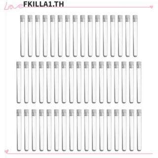 FACCFKI หลอดทดลองวิทยาศาสตร์ พลาสติกใส พร้อมฝาปิด 8 มล. สําหรับตกแต่งคริสต์มาส 50 ชิ้น