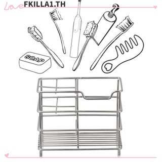 Faccfki ที่วางแปรงสีฟัน ทนทาน กันสนิม ประหยัดพื้นที่ สเตนเลส ที่วางจัดระเบียบห้องครัว