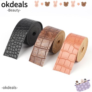 OKDEALS สายนาฬิกาข้อมือ สายหนังจระเข้ ทนทาน สําหรับทําเครื่องประดับ DIY