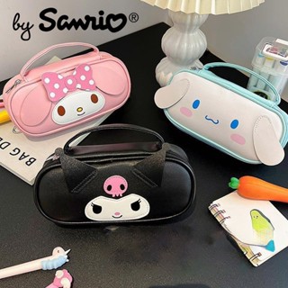 SANRIO กระเป๋าเครื่องเขียน กระเป๋าดินสอ ขนาดใหญ่ จุของได้เยอะ ลายการ์ตูน Hello Kitty Cinnamoroll My Melody สําหรับนักเรียนหญิง