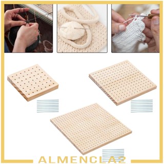 [Almencla2] แผ่นบอร์ดถักโครเชต์ ทรงสี่เหลี่ยม DIY สําหรับผู้ใหญ่