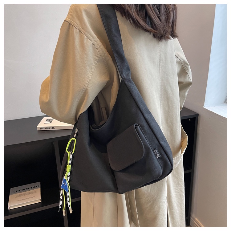 【ONE BAG】วรรณกรรมเยาวชนหญิงกระเป๋าผ้าใบความจุขนาดใหญ่