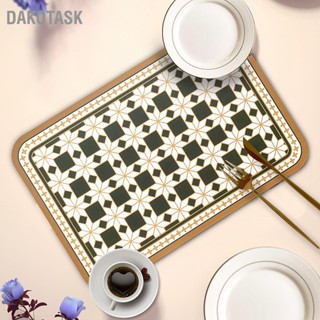 DAKOTASK เสื่อปูโต๊ะฉนวนกันความร้อน PVC สองด้านพื้นผิว Placemat สำหรับห้องครัวโรงแรมร้านอาหาร