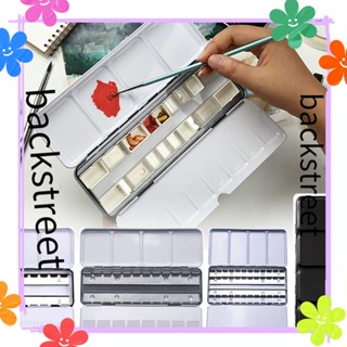 Backstreet พาเลทสีเปล่า แบบพกพา สําหรับวาดภาพระบายสีน้ํา
