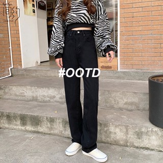 OOTD SHOP กางเกงขายาว กางเกงยีนส์ผู้หญิง ผู้หญิงแฟชั่นเกาหลี  A97L0Q5