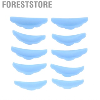 Foreststore Eyelash Curler Tool  Reusable Perming Pad 5 Pairs Soft Silicone for Beauty Salon