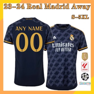 เสื้อกีฬาแขนสั้น ลายทีมชาติฟุตบอล R-M Jersey Away 23-24 ไซซ์ S - 5XL สําหรับผู้ชาย