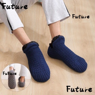 ❀FUTURE❀ Fashion Floor Socks Fleece-Lined Warm Slipper Socks Winter Non-slip Men Women Slippers Soft Thicken Floor Shoes/Multicolor