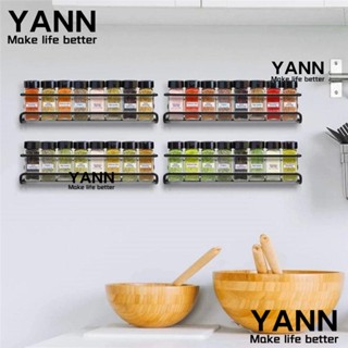 YANN1 ชั้นวางขวดเครื่องเทศ สีดํา เงิน สําหรับบ้าน ร้านอาหาร