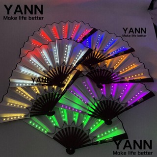 Yann1 ใหม่ พัดลมไฟนีออน Led เรืองแสง 13 นิ้ว แบบมือถือ หลากสี สําหรับตกแต่งปาร์ตี้กลางคืน คลับ