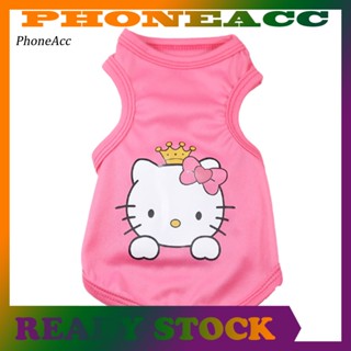 Phoneacc เสื้อกั๊ก พิมพ์ลายการ์ตูนแมวน่ารัก สําหรับสัตว์เลี้ยง สุนัข