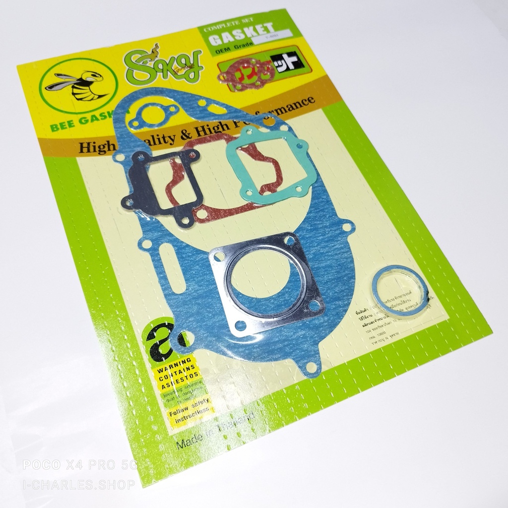 BEE GASKET ประเก็นชุดใหญ่ YAMAHA Y80-M,Y80-U ปะเก็นเครื่อง อะไหล่ทดแทน ตรงรุ่น ครบชุด คุณภาพสูง