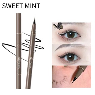 Sweet Mint Slim 0.014 มม. ลิควิดอายไลเนอร์ ดินสอ สีดํา สีน้ําตาล สีขาว อายไลเนอร์ปากกา ติดทนนาน กันน้ํา แต่งตา