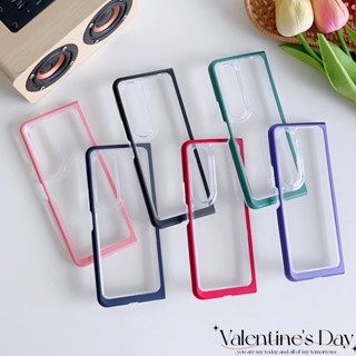 เคสโทรศัพท์มือถือแบบใส ฝาพับ เรียบง่าย สําหรับ Samsung Galaxy Z Fold 4 Z Fold 3 Samsung Z Fold4 Z Fold3