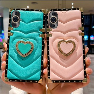 เคสโทรศัพท์กันกระแทก Huawei Nova 11 Pro Nova 11Ultra Heart Three-Dimensional Pattern Ring Holder เคสป้องกัน