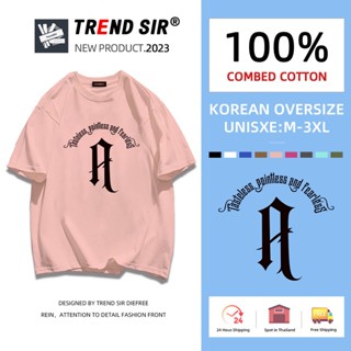 TrendSir  พร้อมส่ง **สินค้ามาใหม่** เสื้อยืดแขนสั้น ใส่สบายมาก เสื้อยืดแฟชั่นสไตล์เกาหลี มี7สี M-3XL