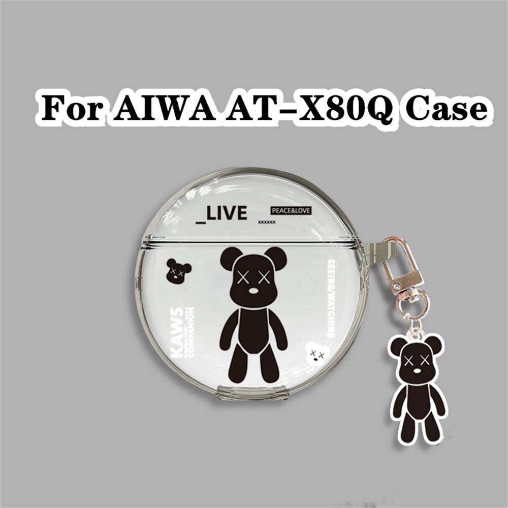 【คุณภาพสูง】เคสหูฟังนิ่ม แบบใส ลายการ์ตูน สําหรับ AIWA AT-X80Q AIWA AT-X80Q