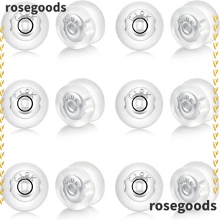 Rosegoods1 ล็อค รักษาความปลอดภัย, เงิน ต่างหู ด้านหลัง สําหรับกระดุม ต่างหู ด้านหลัง, ซิลิโคน เงิน ต่างหู ด้านหลัง ซิลิโคน ต่างหู ด้านหลัง ซิลิโคน สําหรับผู้หญิง