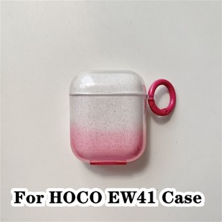 【ส่วนลด】สําหรับ Hoco. Ew41 เคสใส แบบนิ่ม ไล่โทนสีเหลือง สําหรับ HOCO EW41