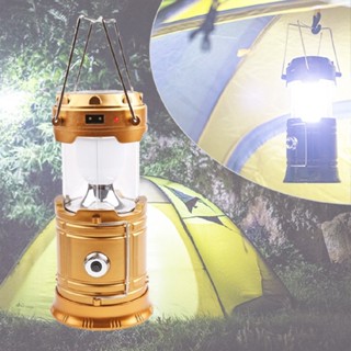 Solar/ DC Charging Rechargeable Outdoor Camping Tent Lantern Light LED Lamp