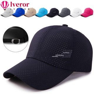 Lveror หมวกเบสบอล แบบแห้งเร็ว แฟชั่น ปรับได้ ระบายอากาศ