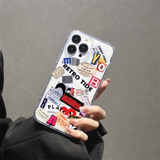 เคสโทรศัพท์มือถือ TPU นิ่ม แบบบาง ลายป้ายแท็ก สไตล์เรโทร สําหรับ Samsung Galaxy S23 S22 S21 S20 Plus Ultra FE S10 Note 20 Ultra 10 Plus Lite M14 M53 M33 M23 M13 M52 M51