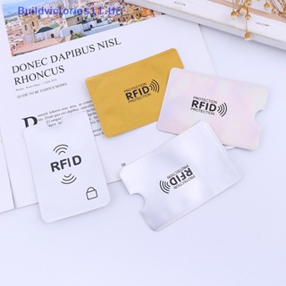 Buildvictories11 ปลอกฟอยล์ป้องกันบัตรเครดิต RFID 10 ชิ้น