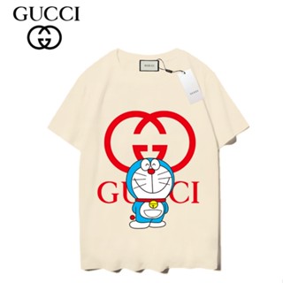 Gucci เสื้อยืดแขนสั้น ผ้าฝ้าย พิมพ์ลาย แฟชั่นสําหรับผู้ชาย และผู้หญิงS-5XL