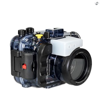 {fly} Sea frogs Waterproof Camera Housing Diving Case Protective Shell Underwater 60m/195ft Compatible with  A6000/A6300/A6500