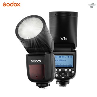 {fly} Godox V1C Professional Camera Flash Speedlite Speedlight Round Head Wireless 2.4G Compatible with  EOS Series 1500D 3000D 5D Mark lll 5D Mark ll for Wedding Portrait Stu