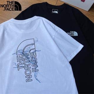 เสื้อยืดแขนสั้น คอกลม ผ้าฝ้าย 100% พิมพ์ลาย The North Face 260 กรัม สําหรับผู้ชาย และผู้หญิง