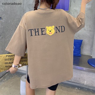 Crd เสื้อยืด คอกลม แขนสั้น พิมพ์ลายการ์ตูนหมี น่ารัก เข้ากับทุกการแต่งกาย แฟชั่นฤดูร้อน สําหรับผู้หญิง ZXH